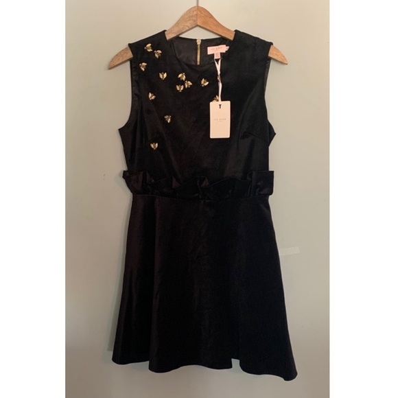Ted Baker Velvet Bee Dress. - Picture 5 of 7